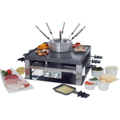 Solis SOLIS OF SWITZERLAND Tischgrill COMBI-GRILL 3 IN 1, Fondue, raclette, Grill, 2000 W
