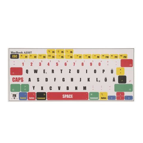 kwmobile Etui Apple MacBook Air 13 M1 (A2337) Sticker, Keyboard Sticker - Farb-Aufkleber pour Deutsche QWERTZ