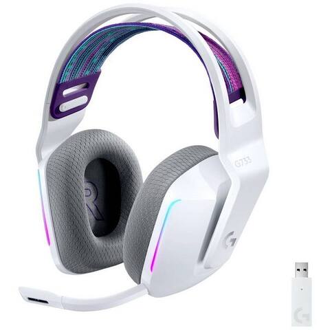 LOGITECH sans fil RGB Gaming Headset - WHITE - 2.4GHZ EMEA 981-000883 Casque (Lautstärkeregelung)