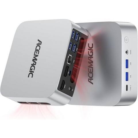 Acemagic ACEMAGIC M1 AMD Ryzen7 7735HS,24GB LPDDR5, 1TB NVMe SSD, Triple-écran mini PC (AMD AMD Ryzen7 7735HS, 24 GB
