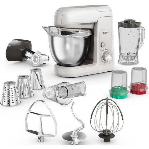 TEFAL robot de cuisine Bake Partner QB525B, inkl. Standblenderaufsatz et vollständigem Back-Kit, 1100 W, 4,6 l