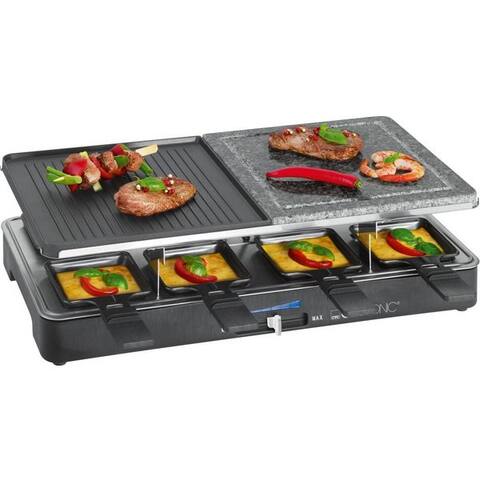 Clatronic CLATRONIC raclette CLATRONIC raclette Grill 8 Personen Heißer Stein raclettegrill 1400, 8 raclettepfännchen,