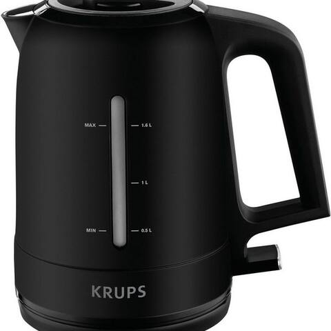 KRUPS bouilloire BW2448 Pro Aroma, 1,6 l, 2400 W, Beluminaireter Ein-/ Ausschalter, Noir