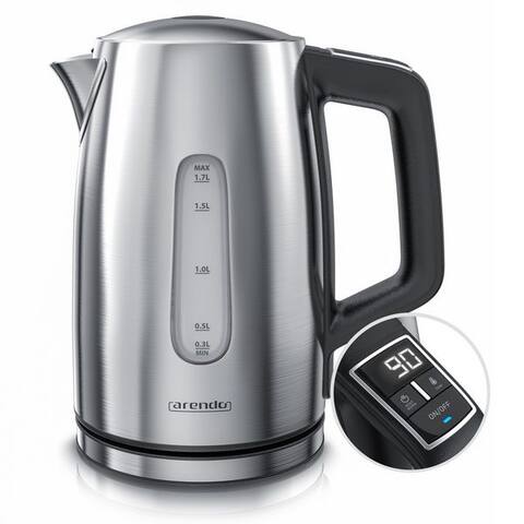 Arendo Arendo bouilloire Edelstahl, avec Temperatureinstellung, LED écran, Warmhaltefunktion, 1,7 l, 2200 W,