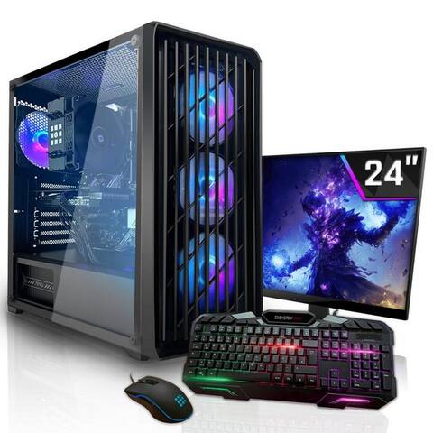 Systemtreff SYSTEMTREFF Basic PC gamer-Komplettsystem (24", AMD 5655G 5655G, RX Vega 7, 16 GB RAM, 256 GB SSD)