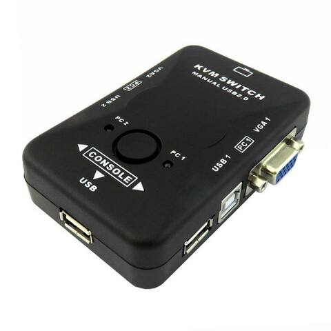 Bolwins Bolwins VGA-switch D42C 2-Port KVM switch VGA USB 2.0 pour zwei PCs avec moniteurcommande, Steuert 2 PCs avec
