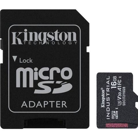 Kingston Kingston INDUSTRIAL microSD 16GB + SD Adapter carte mémoire (16 GB, UHS-I Class 10, 100 MB/s