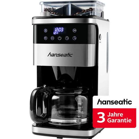 Hanseatic Hanseatic machine à café avec Mahlwerk HCMG105015SD, 1,5l Kaffeekanne, Papierfilter 1x4, inkl. 3 Jahre
