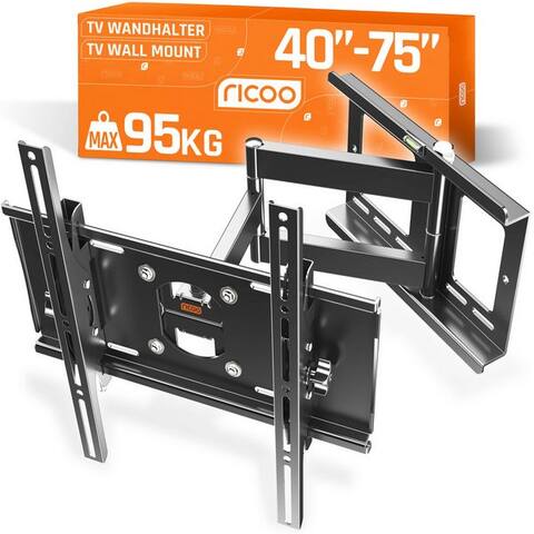 Ricoo RICOO TV-Support mural TV Wandhalter 43" 50" 55" 65" 75" max 95 Kg schwenkbar R23-S, (bis 75 pouces, VESA