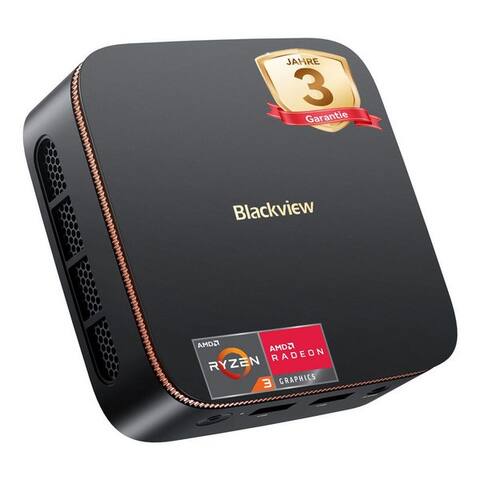 BLACKVIEW 2026 AMD Ryzen 3 16GB + 512GB/Bluetooth-enceinte mini PC (AMD AMD Ryzen 3, AMD Ryzen 3300U, 16 GB RAM, 512 GB
