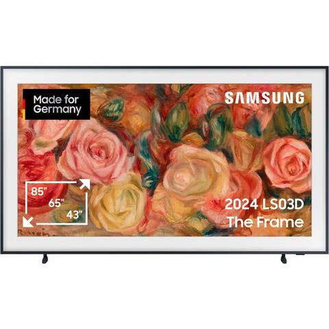 SAMSUNG GQ65LS03DAU QLED-téléviseur (163 cm/65 pouces, 4K Ultra HD, TV connectée, The Frame, Mattes écran, Art Mode,