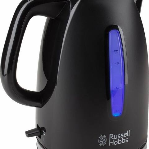 Russell RUSSELL HOBBS bouilloire Textures Plus+ 22591-70, Noir, 1,7 l, 2400 W, blaue LED-Beleuchtung,