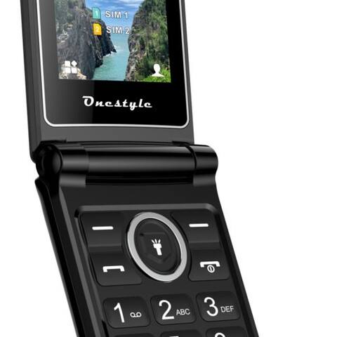 Onestyle Onestyle Onestyle Chrome Einfaches Mobiltelefon avec Klappe et Dual-SIM téléphone à clapet (2 pouces, 2,0