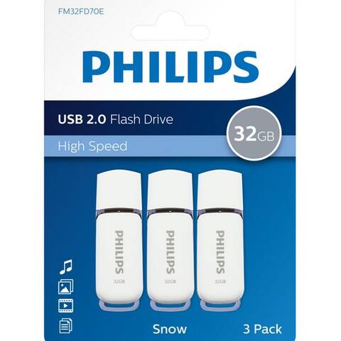 PHILIPS FM32FD70E/00 clé USB (USB 2.0, Lesegeschwindigkeit 23,00 MB/s, Shadow Grey®, 32GB, USB2.0, 3er Pack)