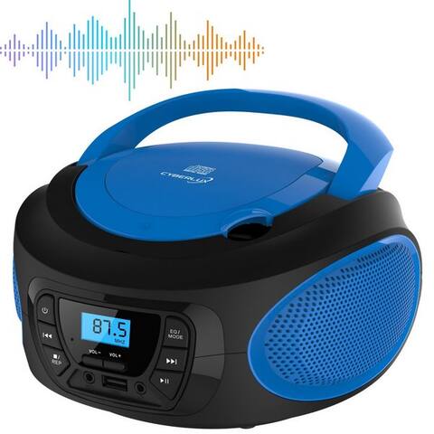 Cyberlux Cyberlux CL-610 tragbarer lecteur CD (CD, Kinder CD Player tragbar, Boombox, musiquebox, FM radio avec MP3