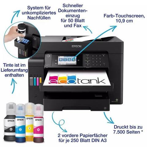 EPSON Epson EcoTank ET-16605 imprimante multifonction, (ADF (Automatischer Dokumenteneinzug)
