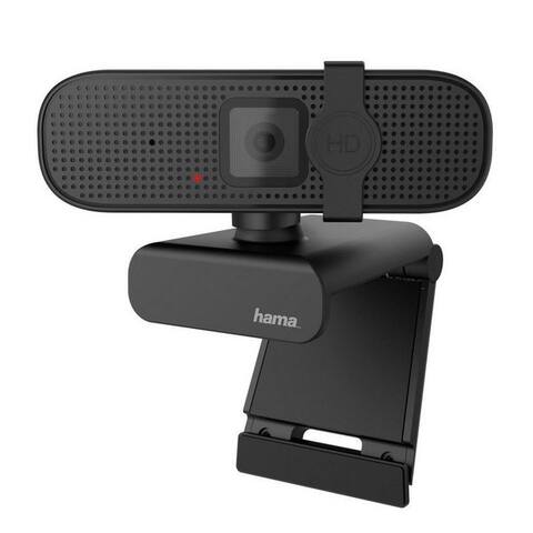 Hama Hama PC webcam pour ordinateur portable PC, Streaming, Chatten avec microphone, Windows Mac Full HD-webcam