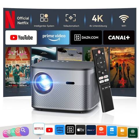 Zoomcat ZOOMCAT ZOOMCAT C26 projecteur 4K avec Netflix Zertifizierung projecteur (35000 lm, 35000 : 1, 3840x2160 px,