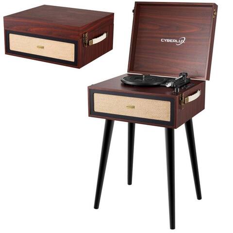 Cyberlux Cyberlux CL-3081 radioplatine vinyle (Riemenantrieb, Bluetooth, Retro Style,FM-radio,Aux-In, USB/SD Karten