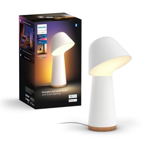 PHILIPS Hue LED Tischluminaire White & Color Ambiance Twilight Nachttischluminaire ColorCast weiss,