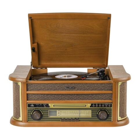 Reflexion Reflexion HIF2002 Retro HiFi Anlage Bluetooth 5.0 & USB-Encoding radioplatine vinyle (Riemenantrieb,