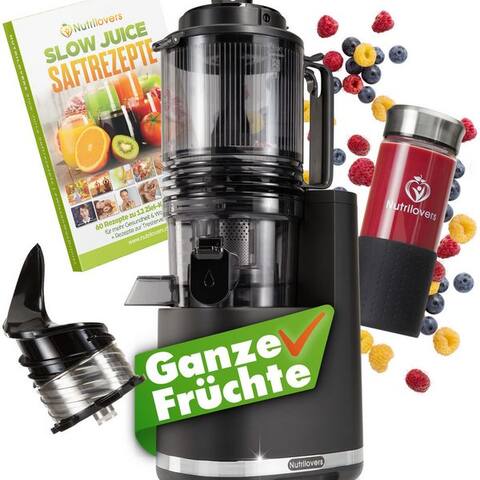 Nutrilovers Nutrilovers Slow Juicer NUTRI-PRESS max+ Slow Juice centrifugeuse - Ganze Früchte entsaften, 250 W