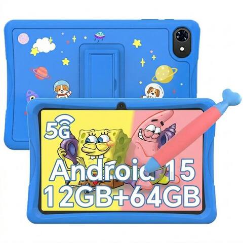 GOOGLE TABWEE 10.1'' Kids Android 15 avec Stylus tablette (10.1", 64 GB, 5G WiFi, Android 15, Google Kids Space,