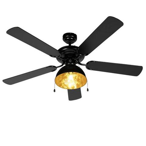 Qazqa Qazqa Deckenventilateur Magna lumière88, QAZQA Decken­ventilateur, e27, Noir, Stahl, Industrie