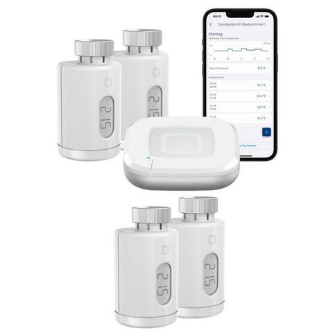 Homematic Homematic IP Heizkörperthermostat Starter Set Heizen pure pour 4 Heizkörper