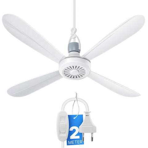 Bestlivings Bestlivings Deckenventilateur mobil avec Anschlusskabel et Schalter, avec Aufhängung, Luftzug Umkreis 3m,