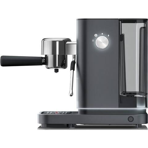 WMF Espressomaschine Lumero Stone Grey, inkl. 3 Einsätzen & Abschlagbox, pour 1-2 Tassen, kompakt,