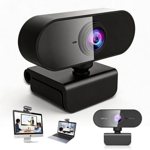 Akkee avec AKKEE avec microphone, Streaming caméra Unterstützt 360° horizontale Drehung Full HD-webcam (caméra pour PC,