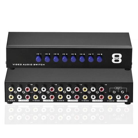 Euroharry euroharry 8 AV switch 8 in 1 heraus Audio Video L/R Splitter Noir Netzwerk-switch