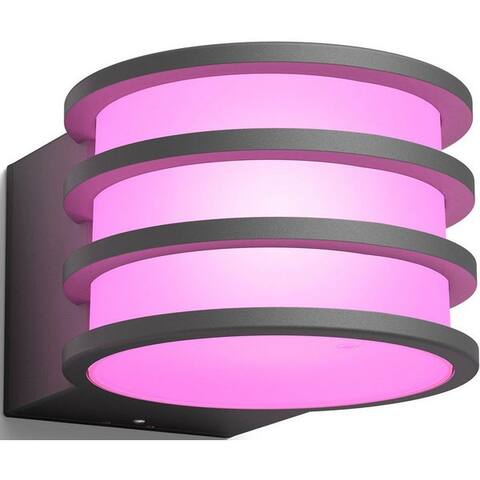 PHILIPS Hue LED Außen-Wandluminaire Lucca White & Color Ambiance, Abschaltautomatik, Bluetooth, CCT - über
