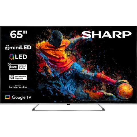 GOOGLE 4T-C65JPx QLED Mini LED-téléviseur (164 cm/65 pouces, 4K Ultra HD, Google TV)