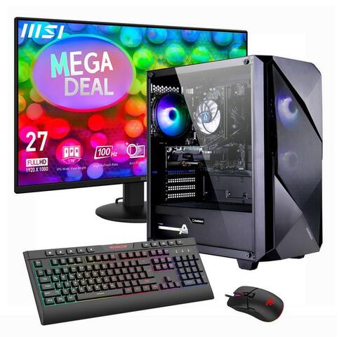 MSI GAMEmax MegaDeal Striker 2808 AMD Ryzen 7 5700X 32GB 1TB SSD RTX 5060Ti PC gamer-Komplettsystem (27", AMD