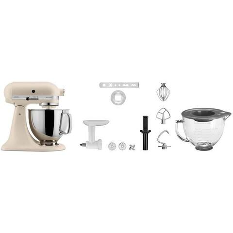 Kitchenaid KitchenAid robot de cuisine 5KSM125EFL FRESH LINEN, 300 W, 4,8 l Schüssel, Gratis