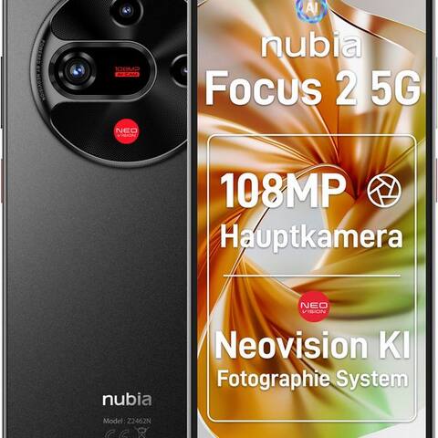 Nubia Nubia Nubia nubia Focus 2 5G smartphone (17,01 cm/6,7 pouces, 256 GB Speicherplatz, 108 MP caméra)