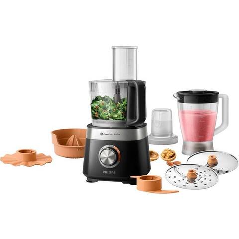 PHILIPS robot de cuisine HR7530/10 Viva Collection, 850 W, 2,1 l Schüssel, 31 Funktionen, inkl. 2-in-1