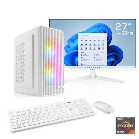Csl CSL Spectrum V24573 PC-Komplettsystem (27", AMD Ryzen 5 Pro 5655G, AMD Ryzen 5 PRO, 16 GB RAM, 500 GB SSD)