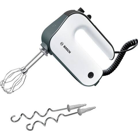 BOSCH Handblender MFQ49300, Edelst. Rührbesen/Knethaken, 5 Stufen, Spiralkabel, 850 W, Turbotaste,