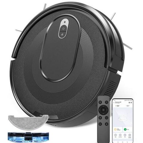 Vactidy Vactidy robot aspirateur W7 3-in-1 robot aspirateur avec Wischfunktion, 4000Pa/120Min, beutellos, avec