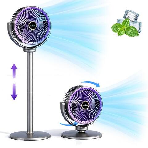 Mopuea MOPUEA Standventilateur 3in1 Tischventilateur Standventilateur Type C 5 Stufen höhenverstellbar, 3in1