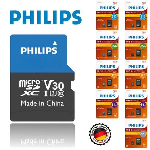 PHILIPS Philips microSD carte mémoire Ultra Speed 64 GB U1 carte mémoire (64 GB, UHS-I Class10)