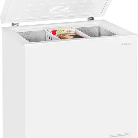 Exquisit exquisit congélateur GT150-E-041E weiss, 70,5 cm breit, 142 l, 2‑in‑1 Gefrier- & Kühltruhe avec LED,