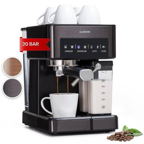 Klarstein Klarstein cafetière filtre Arabica Comfort machine espresso 1350 W 20 Bar 1,8 L tactile, 1.8l Kaffeekanne,