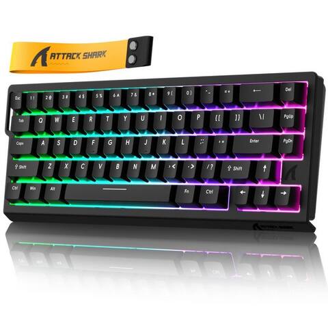 SHARK ATTACK SHARK X68 HE 8KHz Rapid Trigger Gaming-clavier, 0,01mm,RGB Gaming-clavier (Kabelgebeten Hall-Effekt