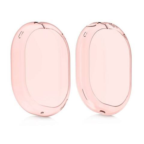 kwmobile Étui de protection pour casque 2x Silikon Coque pour Apple AirPods max, Casque Cover aus Silikon - Pink