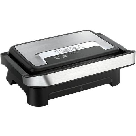 TEFAL Kontaktgrill Inicio Compact, 2-in-1 Panini /Grill, antihaftbeschichtetete Platten, 1000 W, Platzsparendes