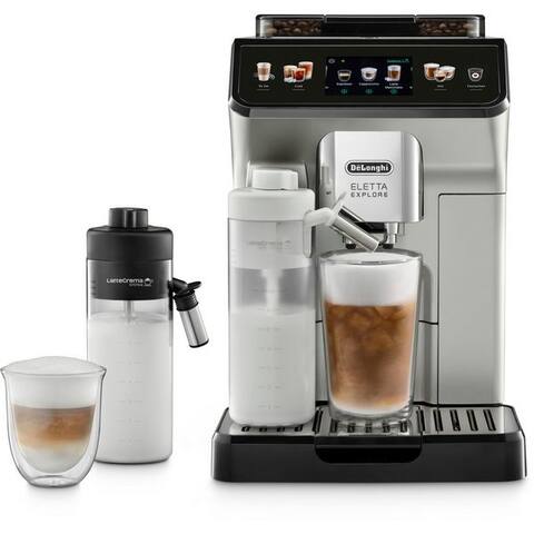De'Longhi De'Longhi machine expresso automatique Eletta Explore ECAM450.55.S - 40 Rezepte, heißer & kalter Milchschaum,